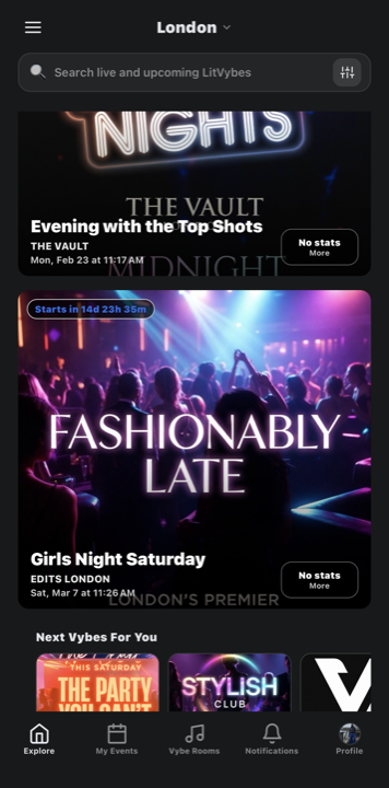 LitVybe explore screen